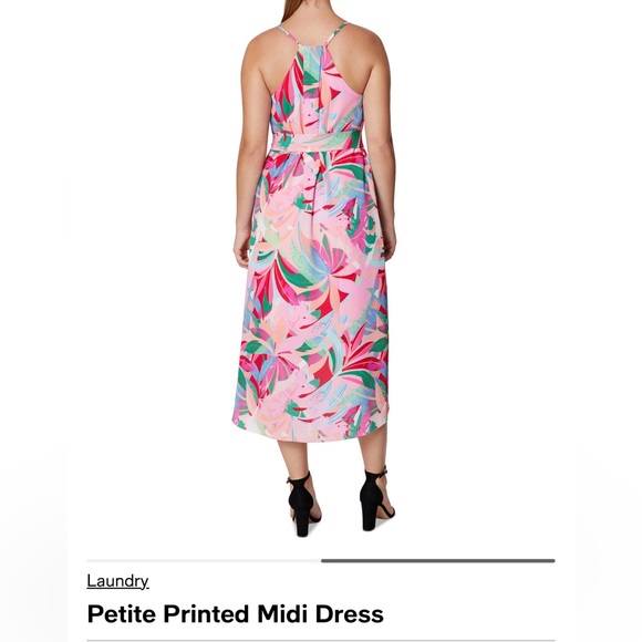 NWT Laundry by Shelli Segal Tropical Petite Midi Dress Size 10P - Picture 2 of 7